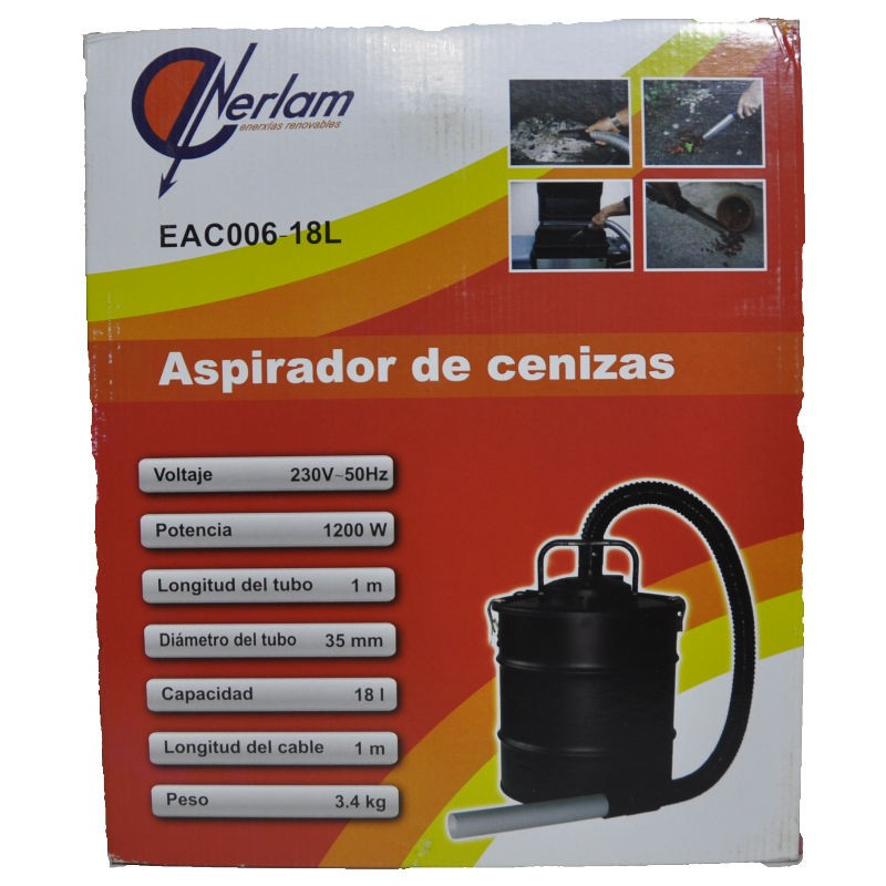 Aspirador Cenizas Modelo Alley 20L 1200W — Azulejossola